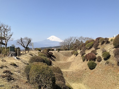 障子堀から富士山を望む