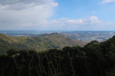 船形山城 城址北東の稜線上からの眺望