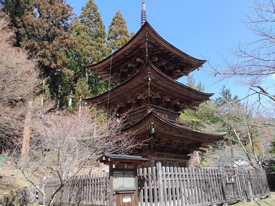 新海三社神社の三重塔