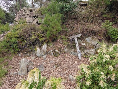南曲輪群碑と石垣