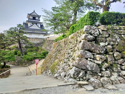 鉄門跡からの天守閣