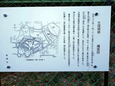 案内板の縄張り図