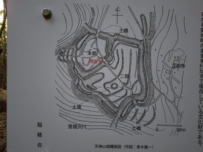 案内板の縄張り図