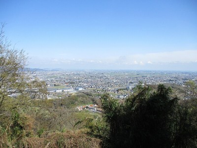 本丸より東側（足利・佐野方面）を望む