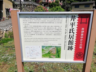 井平氏居館跡の説明板