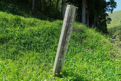 寺林城 東麓の城址標柱