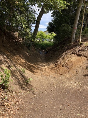 現存する堀と土塁