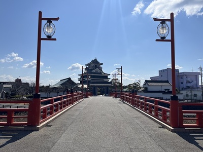 大手橋から見た天守と大手門