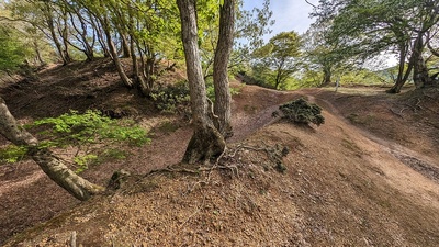 主郭南虎口の土橋