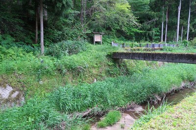 池田氏城館 案内板（城館跡入口）