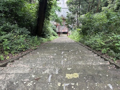 八幡神社本殿に続く石段