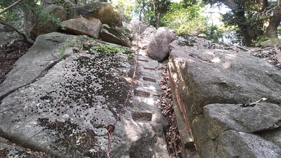 石倉から山頂への道