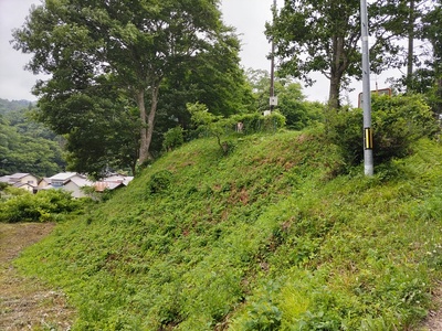 二の丸跡の切岸