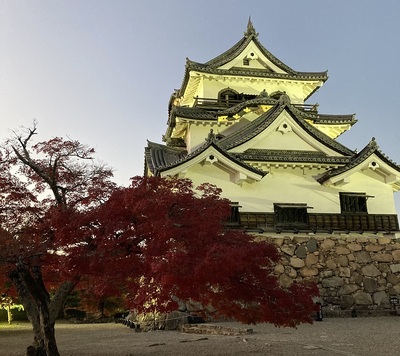 紅葉と彦根城