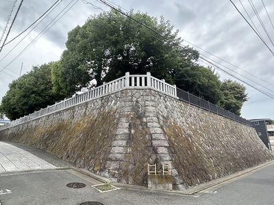 南西角から見上げた真土神社