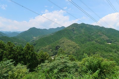 雲林院城 主郭よりの眺望（西方向）