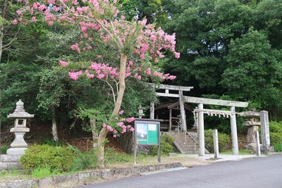 吉田氏城 入口となる木代神社