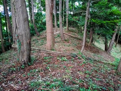 八幡神社北側の土塁