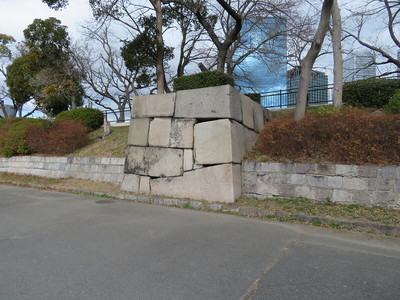 二の丸北側の東仕切跡