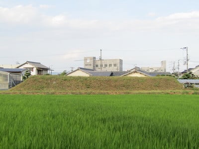 太田城水攻めの堤防