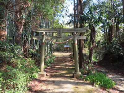 城址付近の妙見神社