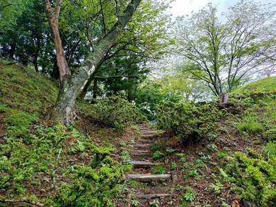 本丸と矢倉跡を隔てる堀切