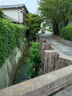 松阪工業高校東側の堀の痕跡