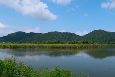 北之庄城 遠景（東より）