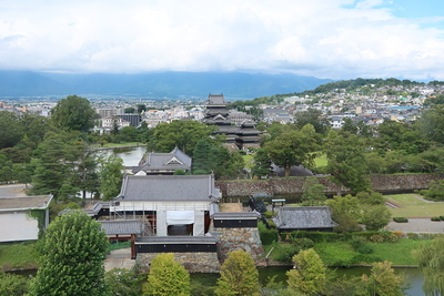 市役所から見た松本城