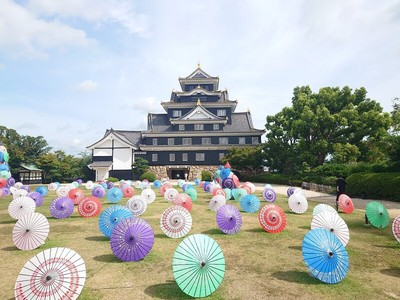 天守正面アート