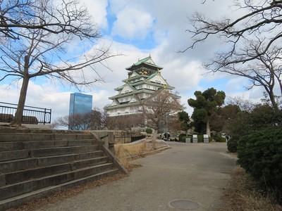 数寄屋前櫓跡付近から天守閣