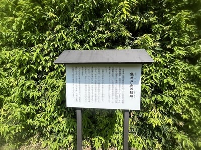 案内板「熊井戸氏の館跡」（楽山園内）