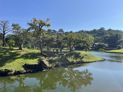 玄宮園から見た天守