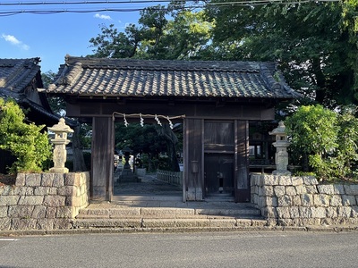 膳所神社北門に移築された膳所城城門