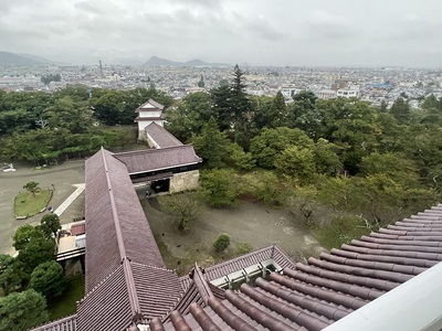 会津若松城天守からの風景