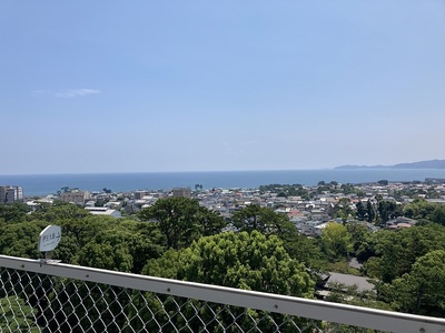 天守最上階より(伊豆大島方面)