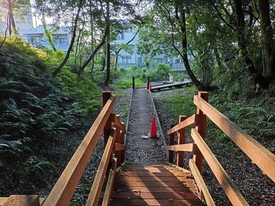 西側山麓の土塁と空堀