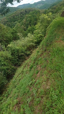 西第十曲輪の切岸