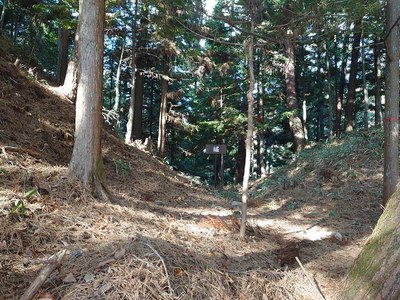 登城口付近の空堀