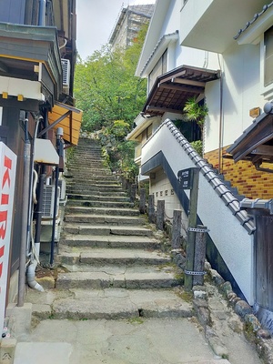 多宝塔（城址区域）への階段