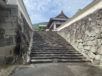 埋門の石段と石垣