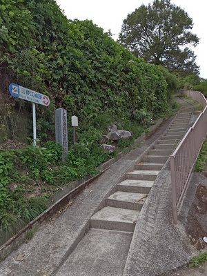 駐車場からすぐの登山道