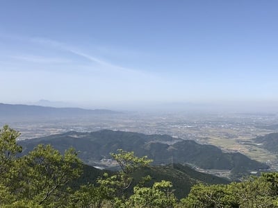 山頂から筑後平野方面の眺望