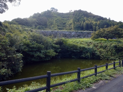 御殿下の池から本丸方面