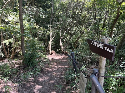 出丸から八幡公園への下山口