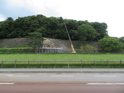 能登半島地震による崩落現場