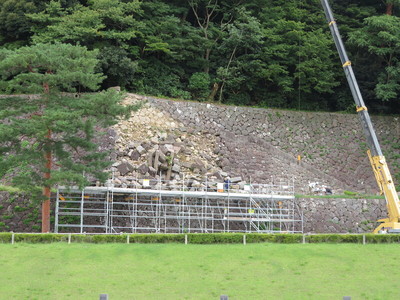 能登半島地震による崩落現場