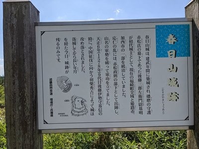 山頂の案内板