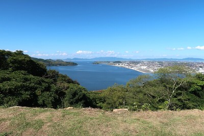 米子城 本丸天守台よりの眺望