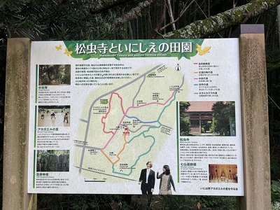 松虫寺といにしえの田園案内板